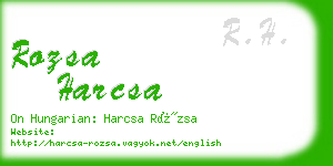 rozsa harcsa business card